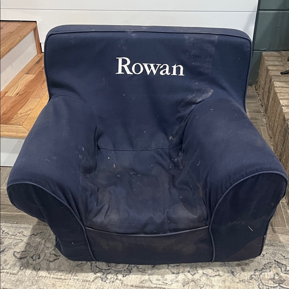 Pottery Barn Kids Navy Blue Anywhere chair